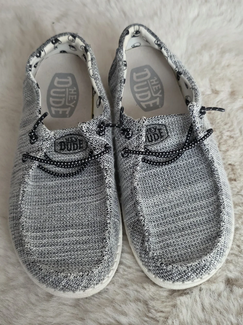 Hey Dude Wally Knit Slip-On Shoes in Gray